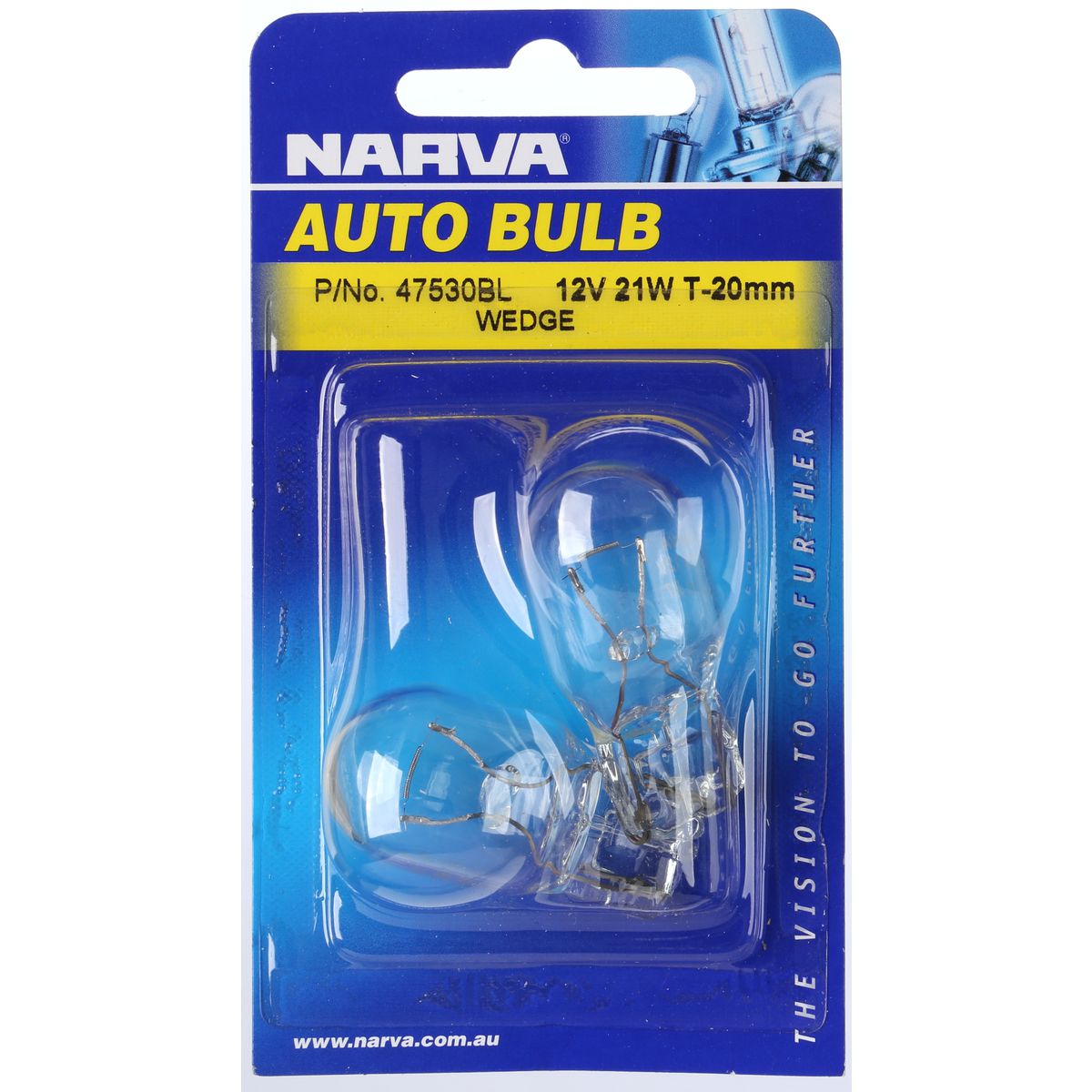 Narva W21W Wedge W3x16d Globe 12V 21W - 47530BL