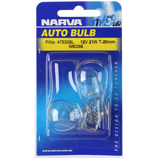 Narva W21W Wedge W3x16d Globe 12V 21W - 47530BL