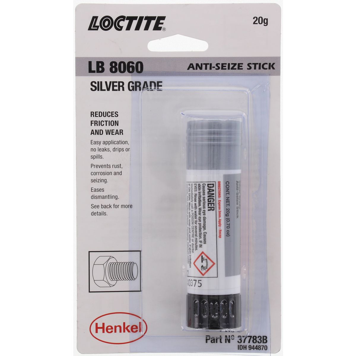 Loctite Lb 8060 Silver Grade Anti-Seize Stick 20G - 944870