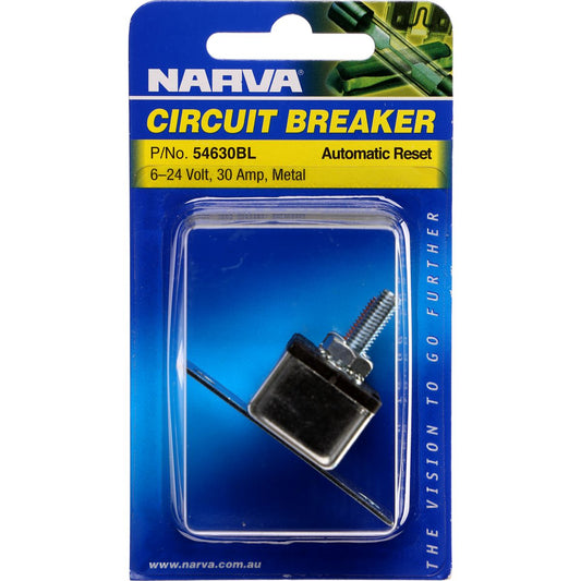 Narva Circuit Breaker Auto Reset 30A 1 Pack - 54630BL