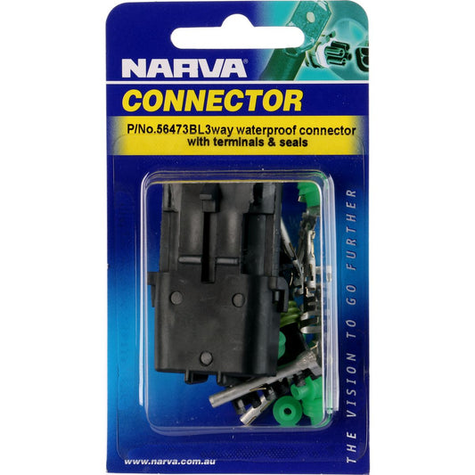 Narva Super seal Connector 3 Pole 1 Kit - 56473BL