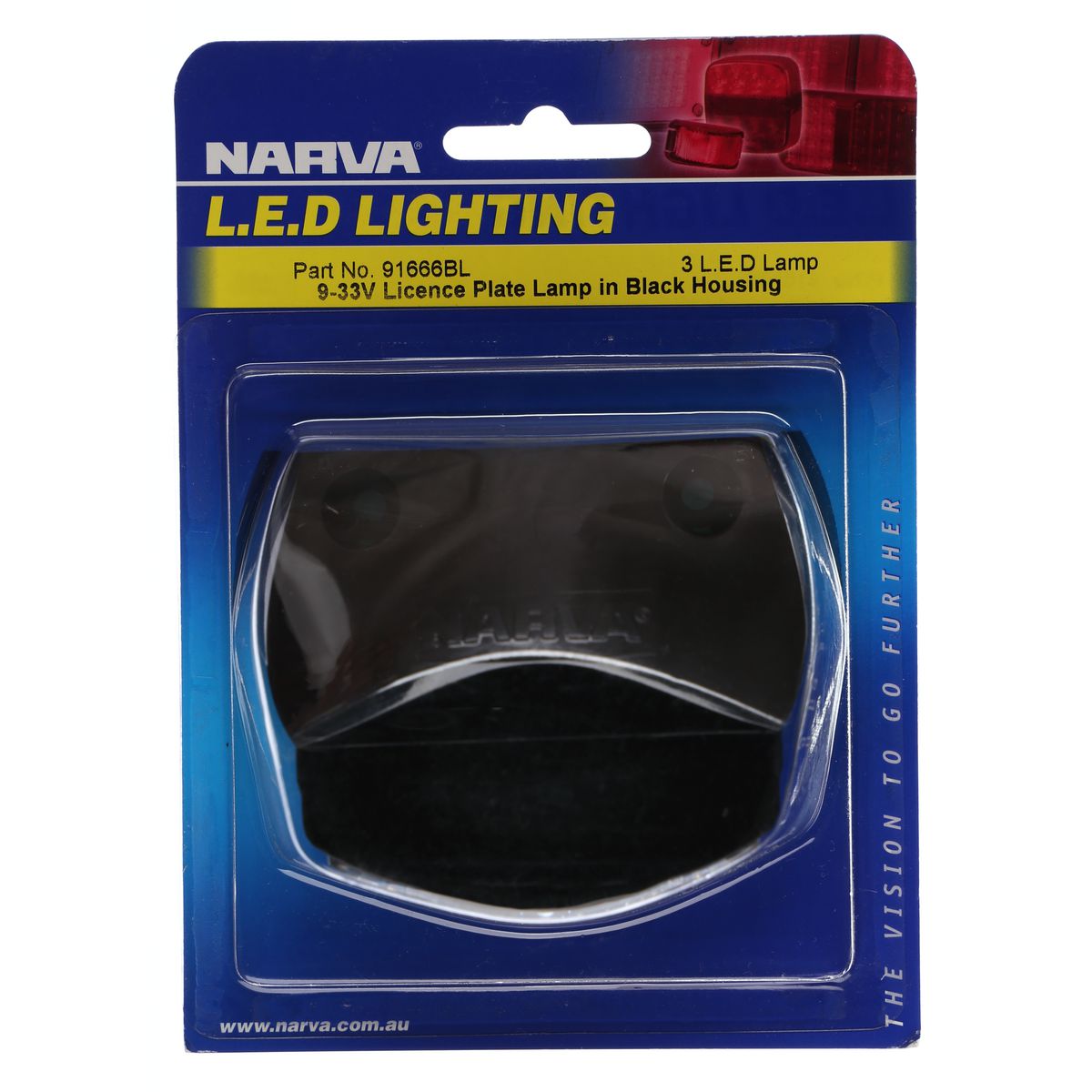 Narva Licence Plate Light LED 9 to 33V With 3 LEDs - 91666BL