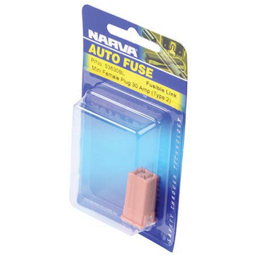 Narva Fusible Link Mini Female Type 2 30A  Pink 1 Pack - 53630BL