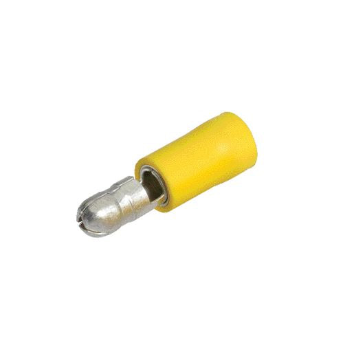 Narva Crimp Terminal Male Bullet Yellow Insulated 5mm 8 Pce - 56055BL