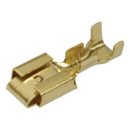 Narva Crimp Terminal Female Blade With Locking Tang Brass Terminal Entry 6.3 x 0.8mm Non Insulated 100Pk - 56226