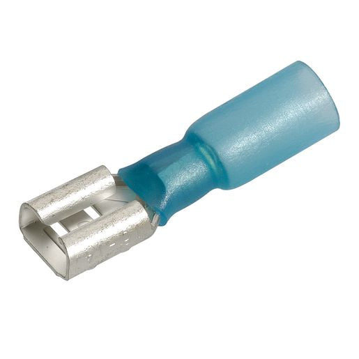 Narva Crimp Terminal Female Blade Blue Terminal Entry 6.3 x 0.8mm Heat Shrinkable 50Pk - 56330