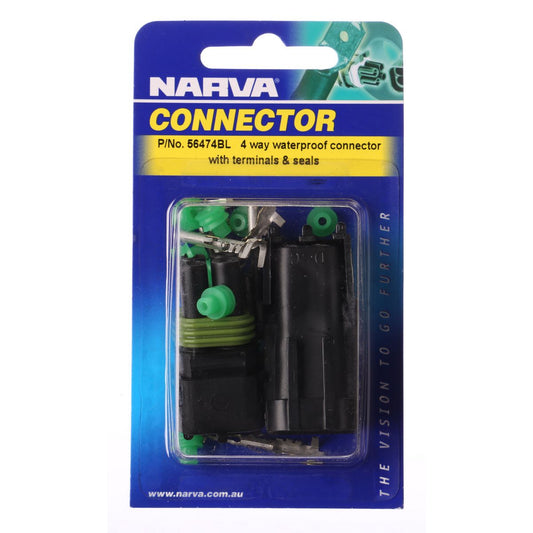 Narva In Line Connector 4 Pole 1 Kit - 56474BL