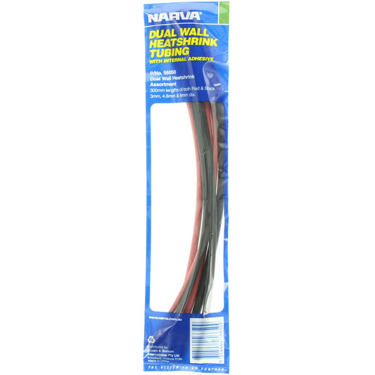 Narva Heat Shrink Assortment Dual Wall 3-6mm 3-1 Shrink Ratio - 56650