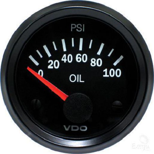 VDO Pressure Gauge Electric 12V (0 - 100 psi) - 350010021