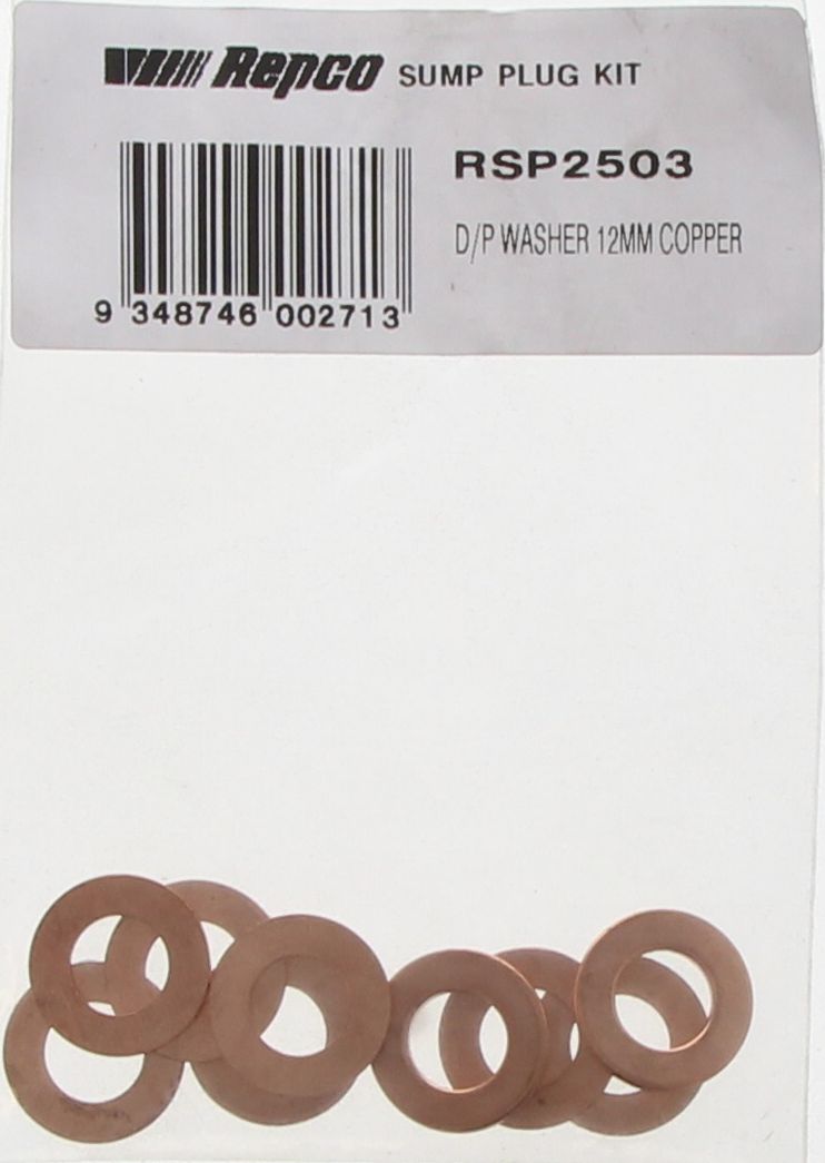 Copper Sump / Drain Plug Washer 12mm - (Price per unit) - RSP2503
