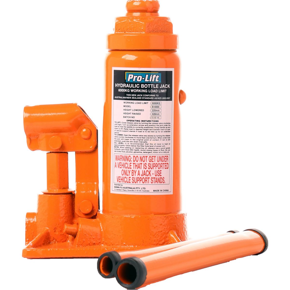 Pro-Lift Bottle Jack -  6000Kg - B-6000