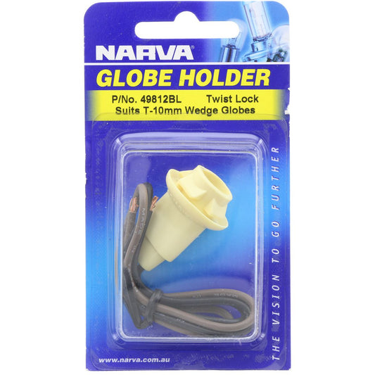 Narva Globe Holder T 10 Twist Lock Pre Wired - 49812BL
