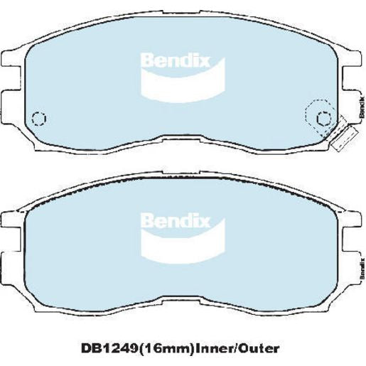 Bendix Heavy Duty Brake Pads Set Front - DB1249HD