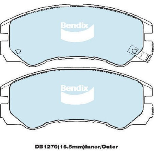 Bendix Heavy Duty Brake Pads Set Front - DB1270HD