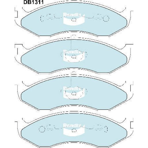 Bendix Heavy Duty Brake Pads Set Front - DB1311HD