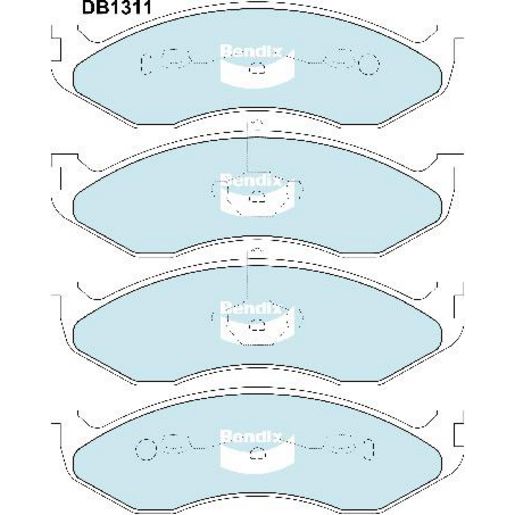 Bendix Heavy Duty Brake Pads Set Front - DB1311HD