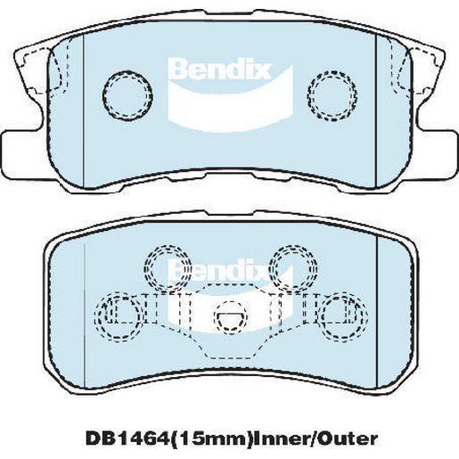 Bendix Heavy Duty Brake Pads Set Rear - DB1464HD