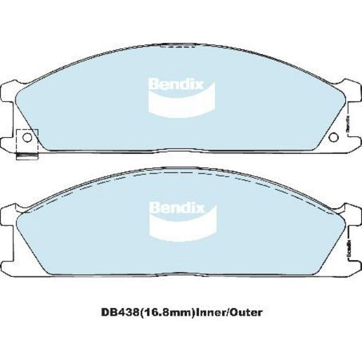 Bendix Heavy Duty Brake Pads Set Front - DB438HD