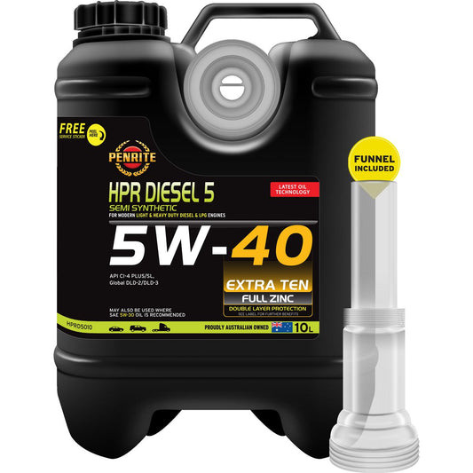 Penrite HPR Diesel 5 SAE 5W-40 Engine Oil 10L - HPRD5010