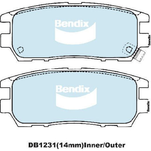 Bendix Heavy Duty Brake Pads Set Rear - DB1231HD