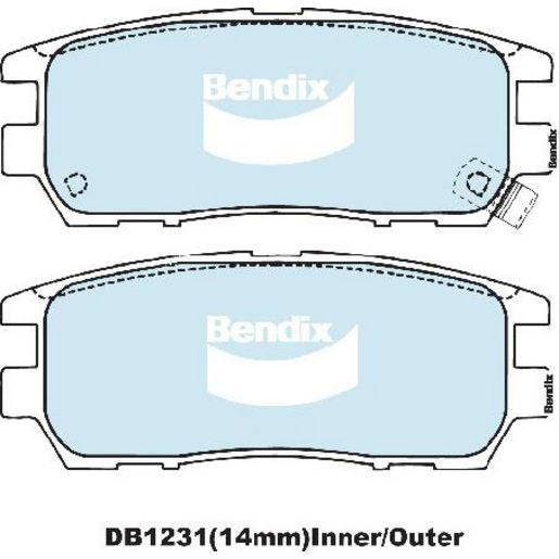 Bendix Heavy Duty Brake Pads Set Rear - DB1231HD