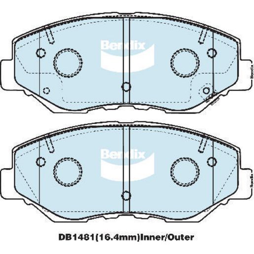 Bendix Heavy Duty Brake Pads Set Front - DB1481HD