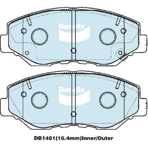 Bendix Heavy Duty Brake Pads Set Front - DB1481HD