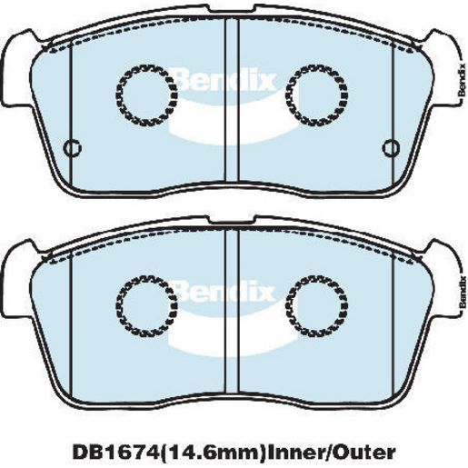 Bendix Heavy Duty Brake Pads Set Front - DB1674HD