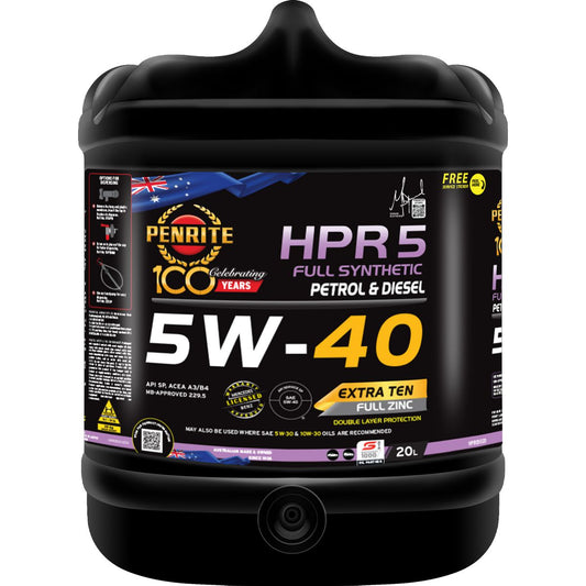 Penrite HPR 5 SAE 5W-40 Engine Oil 20L - HPR05020