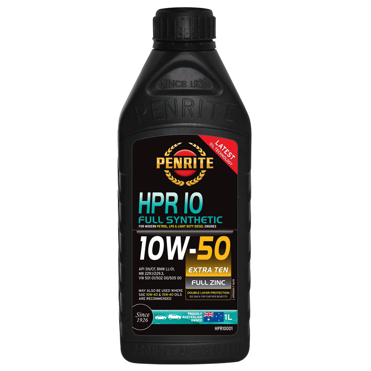 Penrite HPR 10 SAE 10W-50 Engine Oil 1L - HPR10001