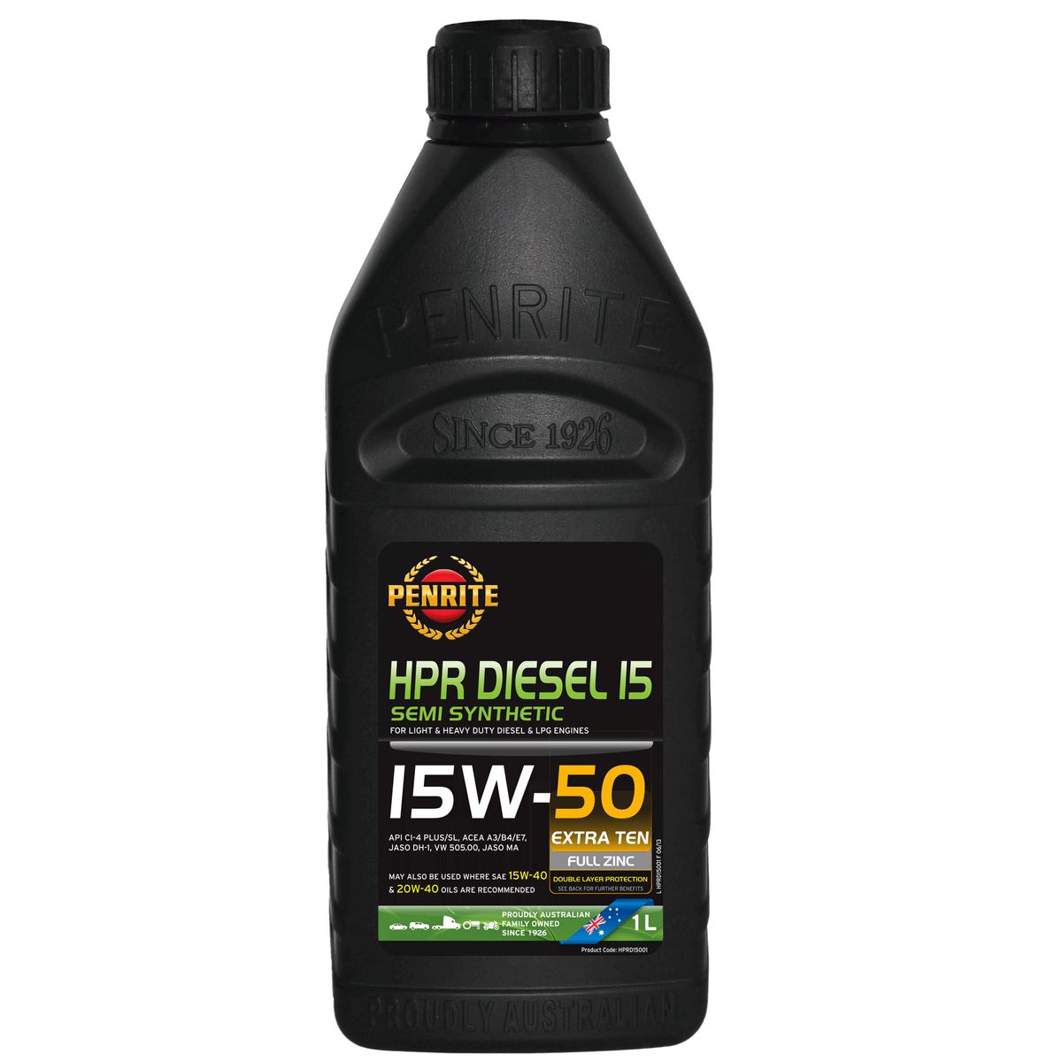 Penrite HPR Diesel 15 SAE 15W-50 Engine Oil 1L - HPRD15001