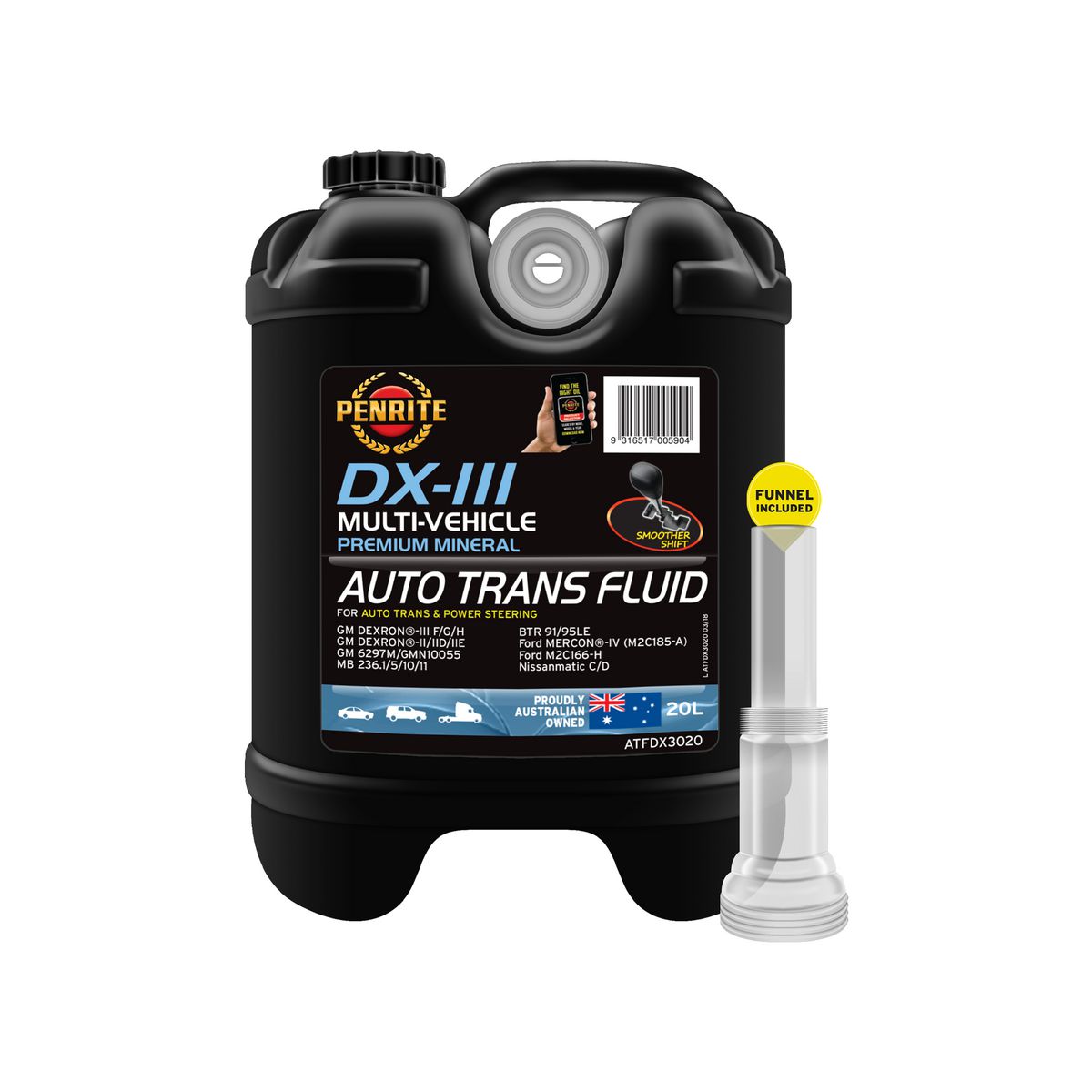 Penrite ATF DXIII Multi Vehicle Automatic Transmission Fluid 20L - ATFDX3020