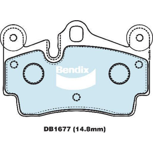 Bendix EURO Brake Pads Set Rear - DB1677EURO