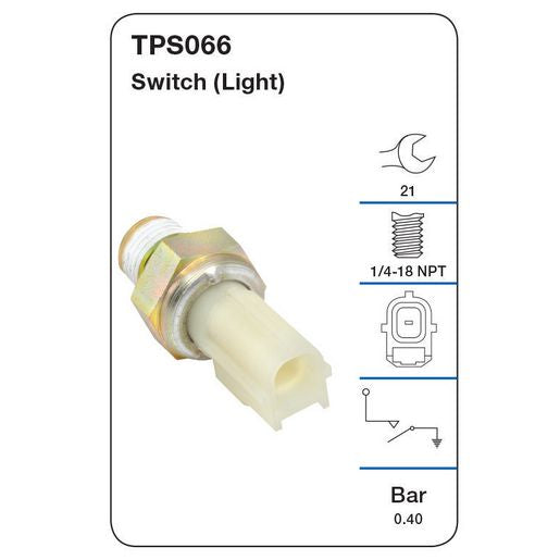 Tridon Oil Pressure Switch - TPS066