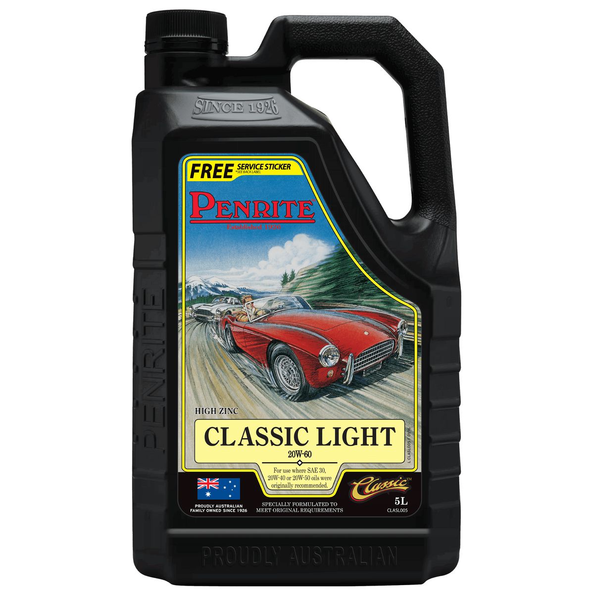 Penrite Classic Light 20W-60 Engine Oil 5L - CLASL005