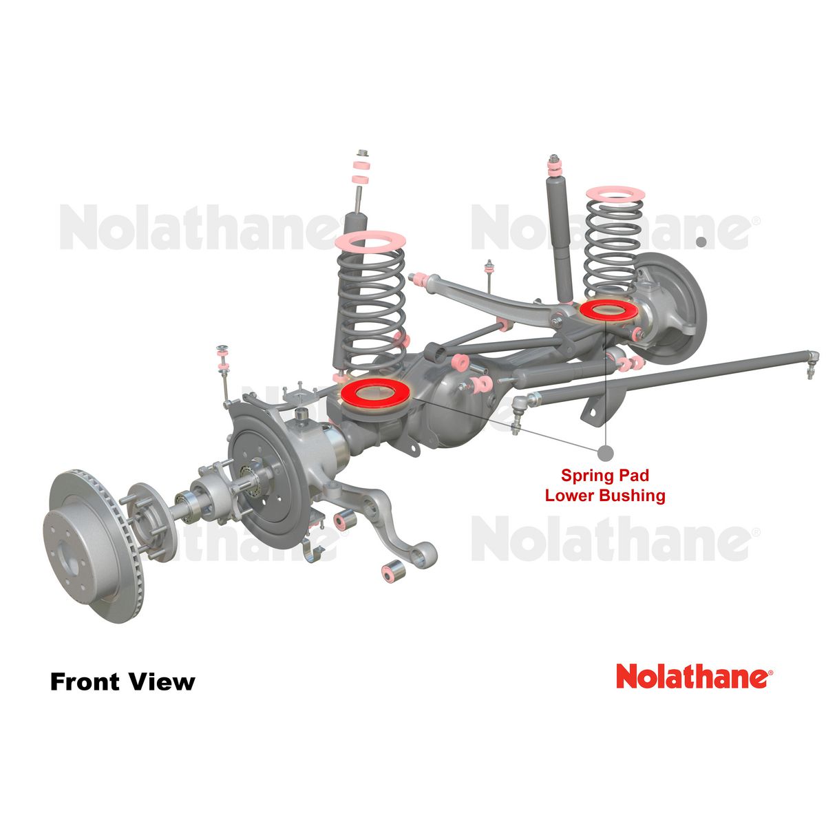 Nolathane Front Spring Pad Lower Bushing Kit - 47330