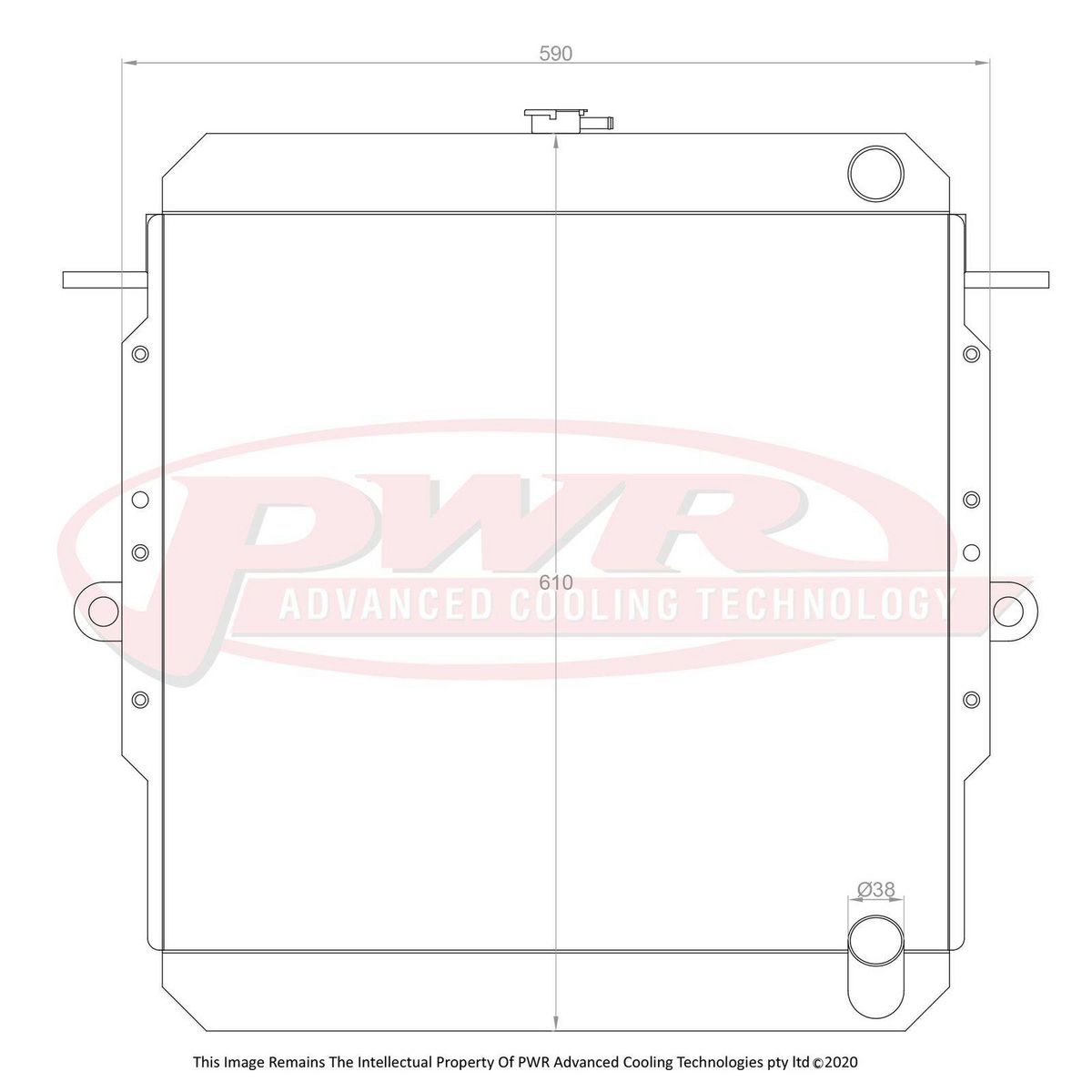 PWR Radiator 55mm fits Toyota Landcruiser HJ75 2H Diesel - PWR0477