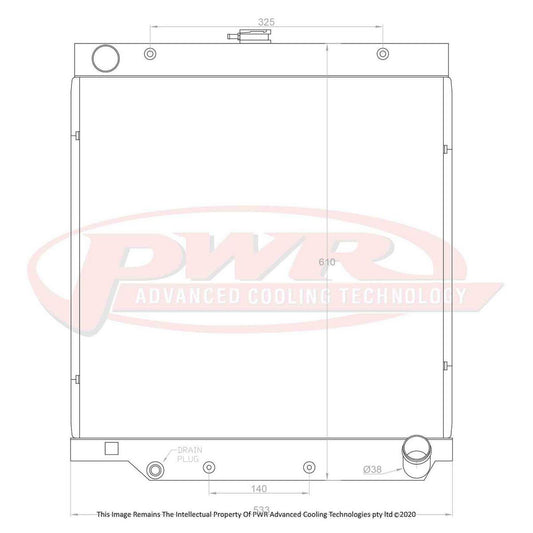 PWR Radiator 55mm fits Toyota Landcruiser HZJ70/75 Diesel - PWR5402