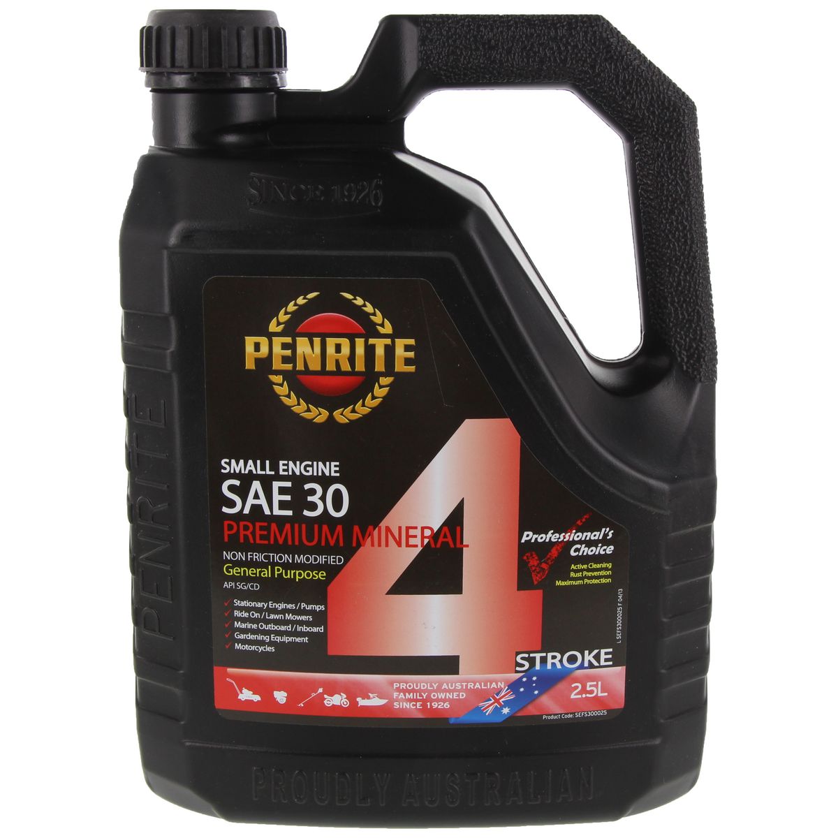 Penrite Small Engine 4 Stroke Oil SAE 30 2.5L - SEFS300025