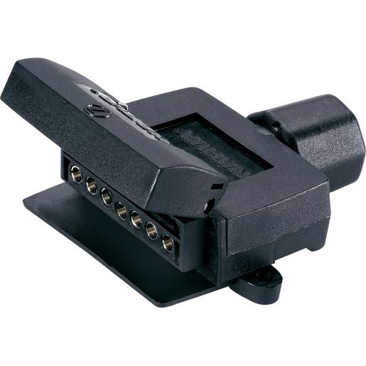 Narva Trailer Socket 7 Pin Flat Plastic With reed switch for Normally Closed Circuits - 82043BL