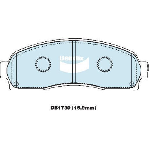 Bendix 4WD Brake Pads Set Front - DB1730-4WD