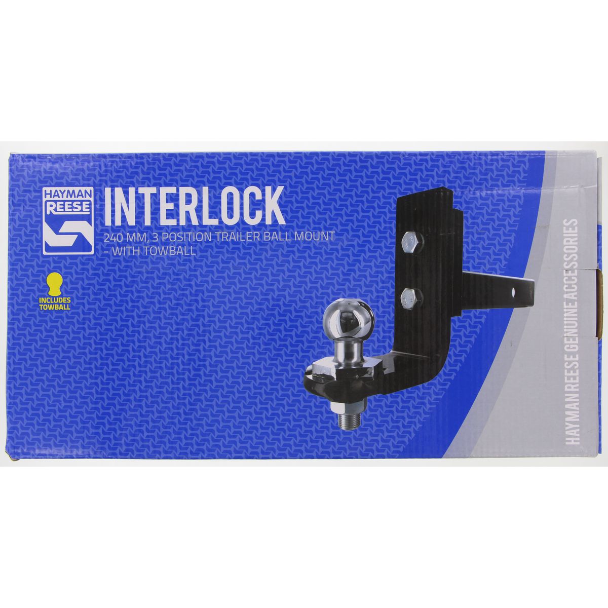 Hayman Reese Interlock Trailer Ball Mount Adjustable 5 Hole & Towball - 21228