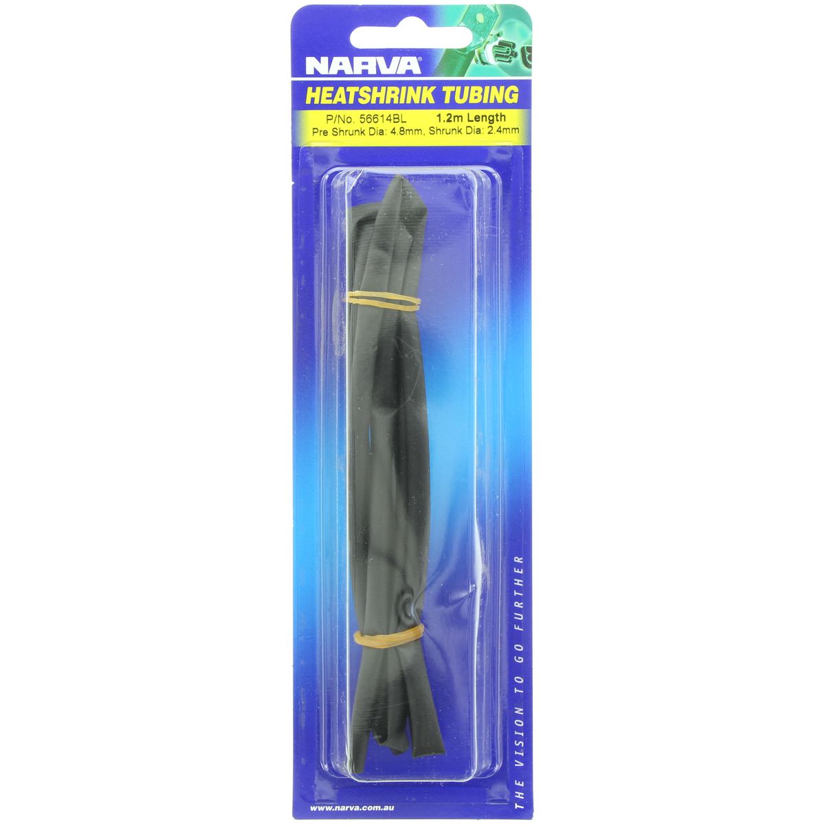 Narva Heat Shrink Standard Black ID: 4.8mm Length: 1.2m - 56614BL