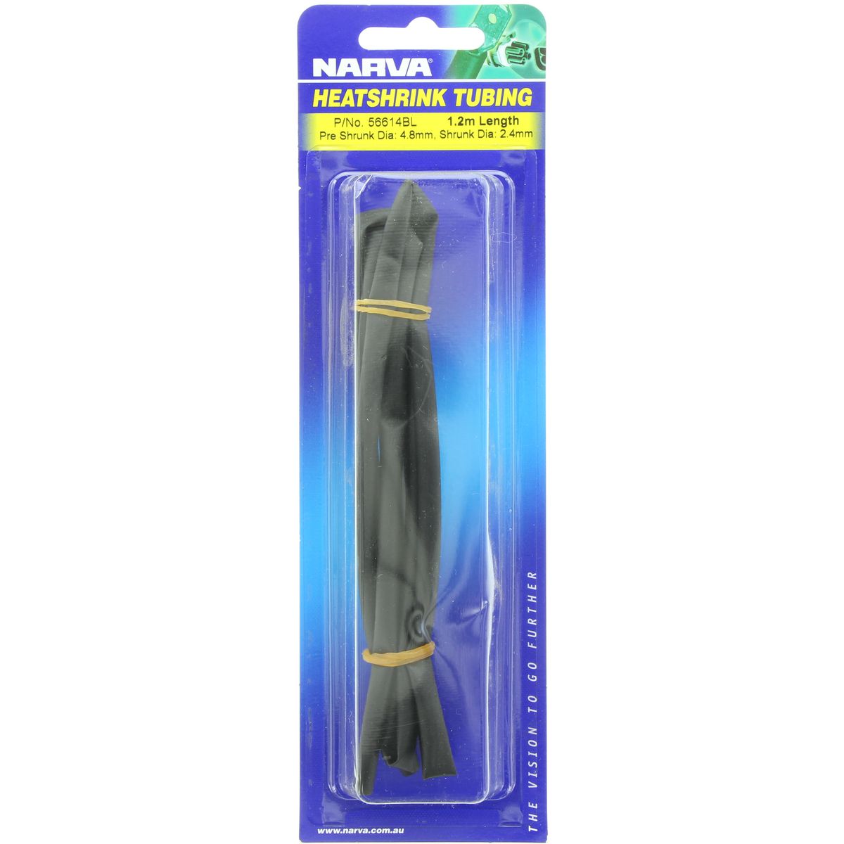 Narva Heat Shrink Standard Black ID: 4.8mm Length: 1.2m - 56614BL