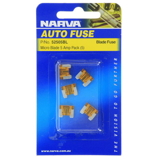Narva Micro Blade Fuse 5A 5 Pack - 52505BL