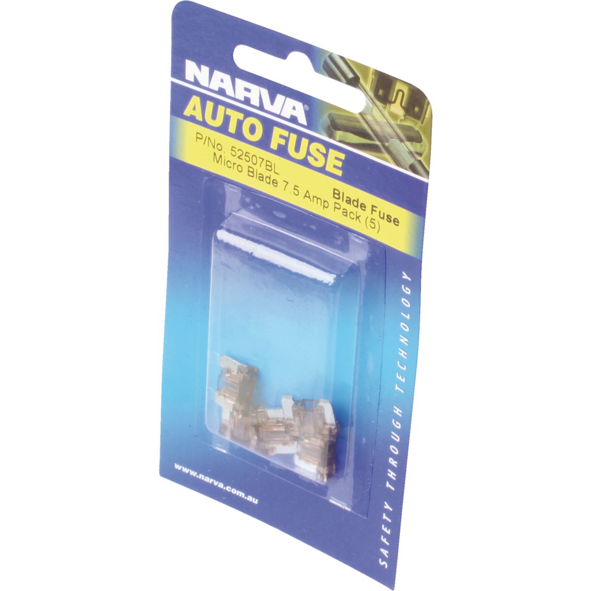 Narva Micro Blade Fuse 7.5A 5 Pack - 52507BL