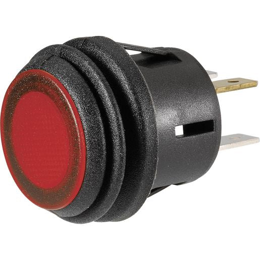 Narva Push/Push Button Switch Off/On SPST Red LED - 60094BL