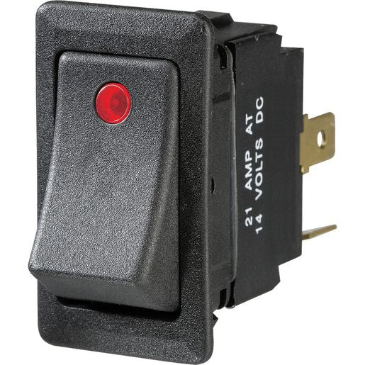 Narva Heavy Duty Rocker Switch Off/On SPST Red Illuminated - 63047BL