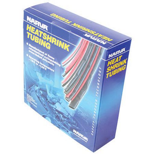 Narva Heat Shrink Standard Black ID: 6.4mm Length: 10m - 56616/10
