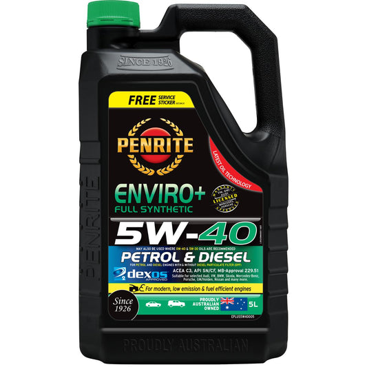 Penrite Enviro+ 5W-40 Engine Oil 5L - EPLUS5W40005